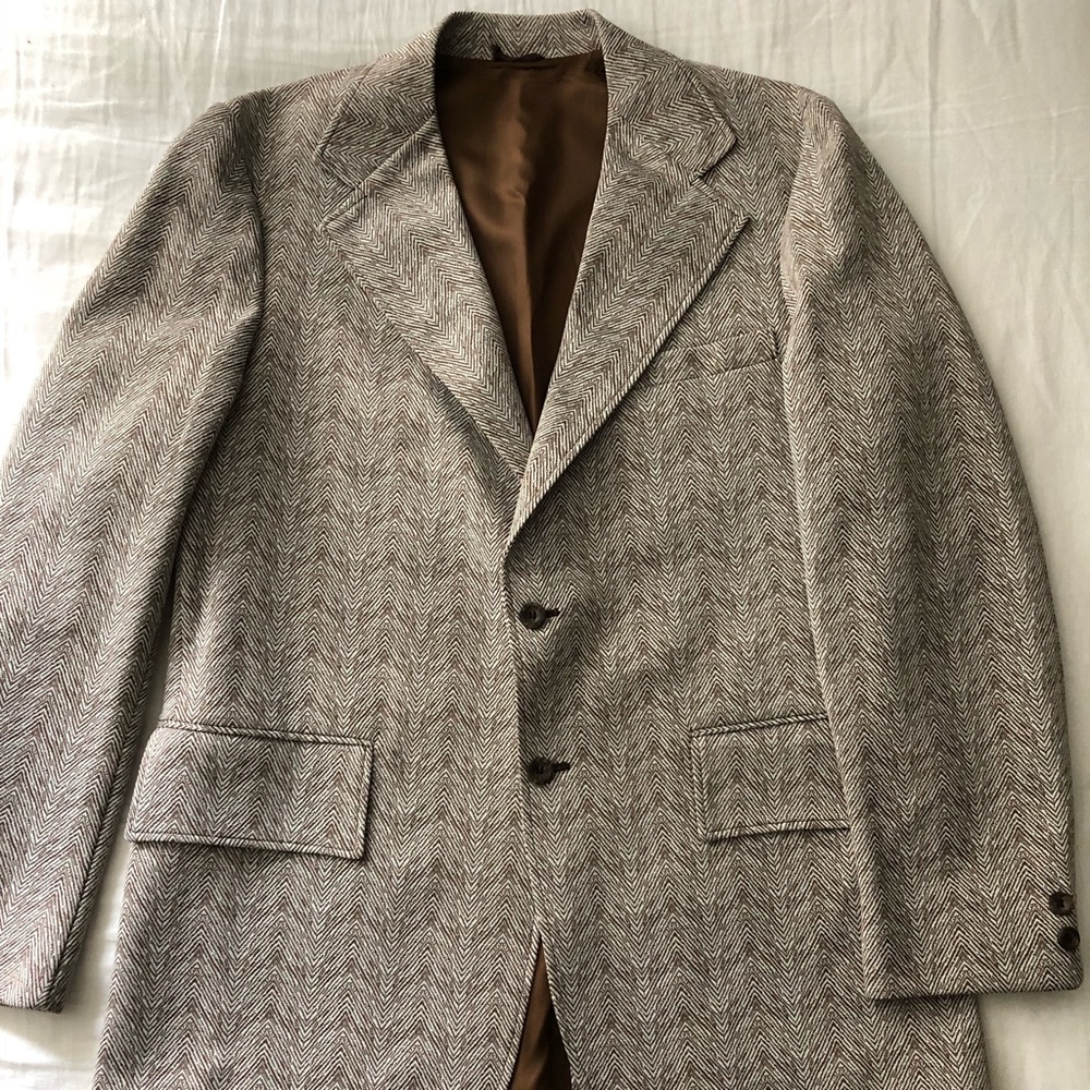 Vintage 1970’s brown zebra stripe blazer 42L